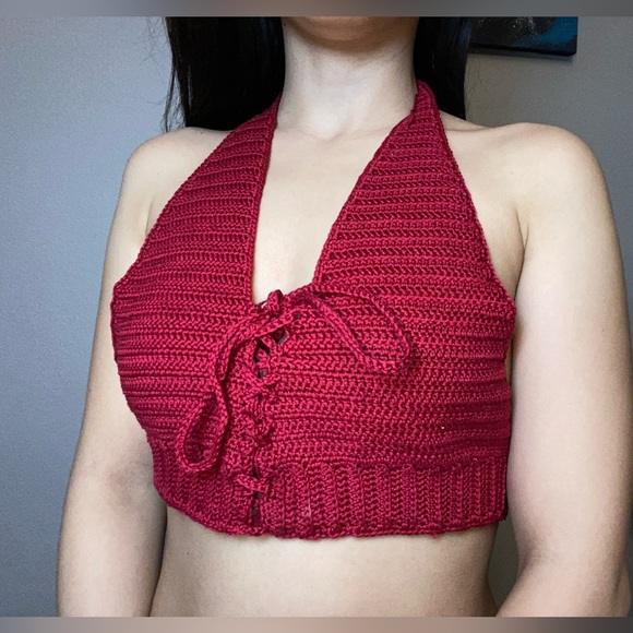 Red crop top/bralette - Picture 2 of 5